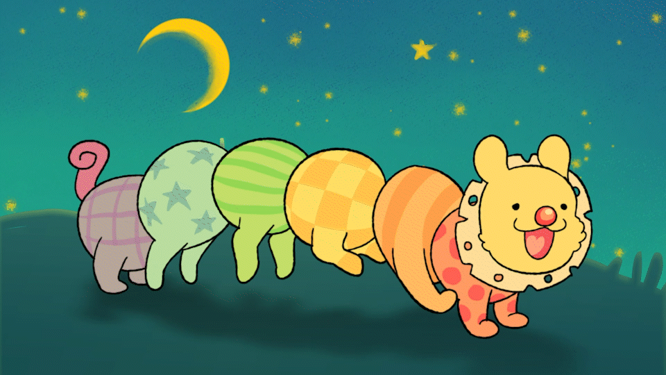 Caterpillar bear animation
